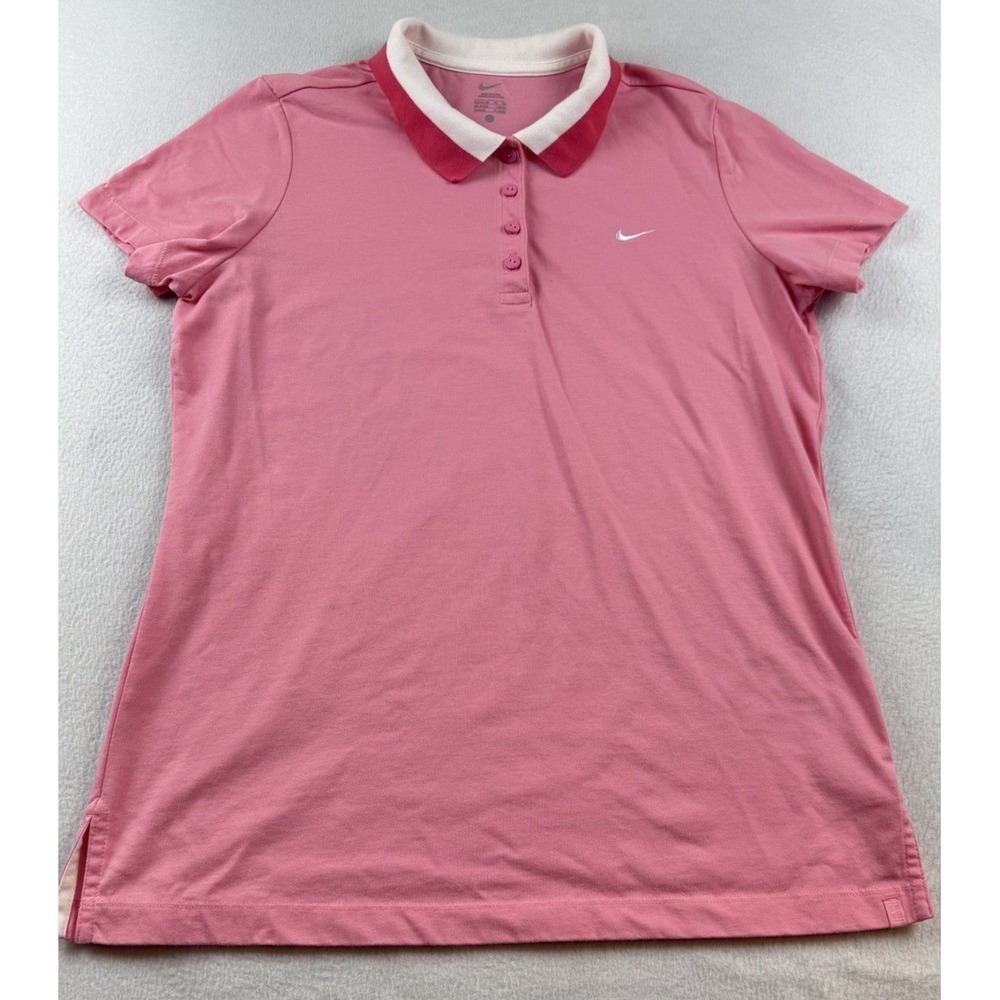 Nike Pink Polo Shirt Women's Size XL (16-18)
